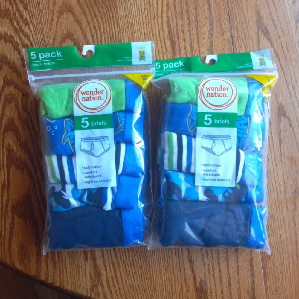 Boys wonder nation briefs, Medium (8) 2 packs of 5